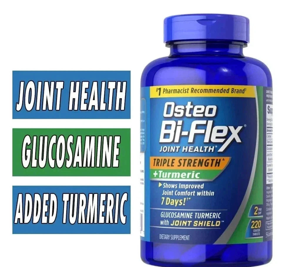 2 Pack Osteo Bi-Flex Triple Strength Joint Health + Turmeric 220 Ct Exp 2028