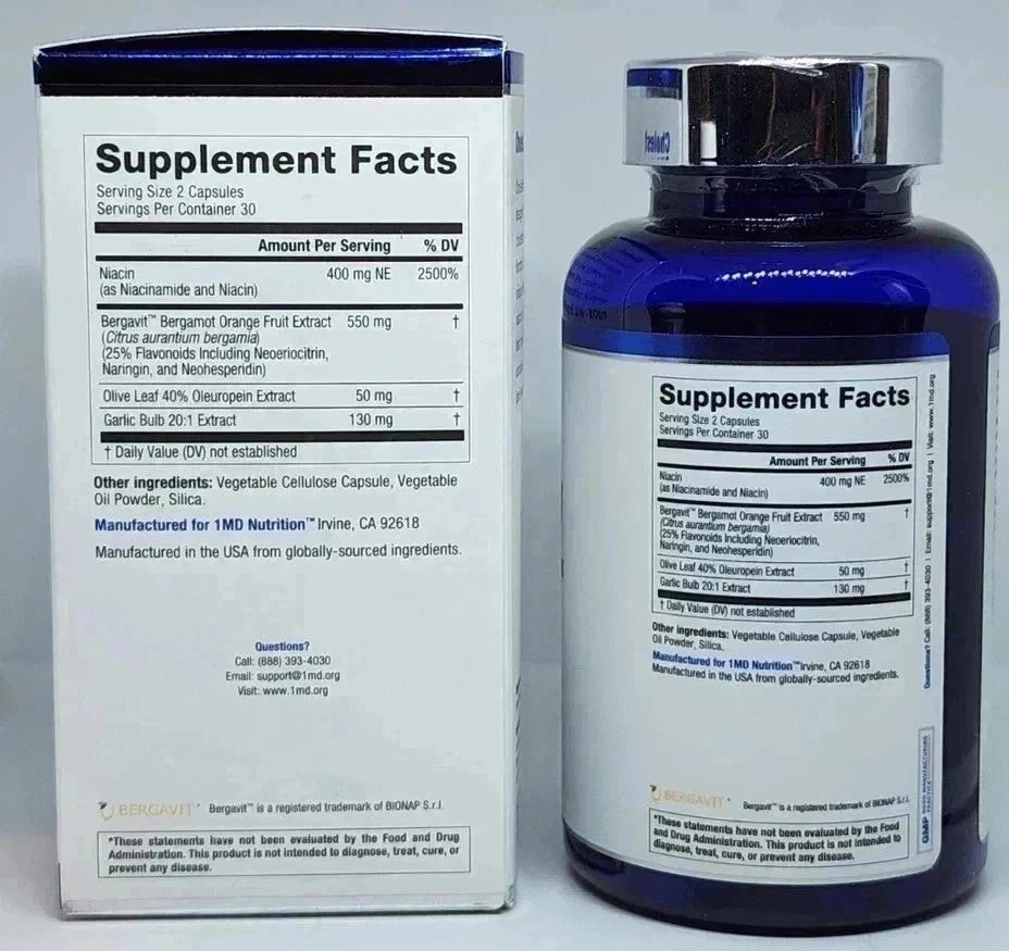 3 Pk 1MD Nutrition CholestMD Promotes Cholesterol Health 60 Caps Exp. 12/2027