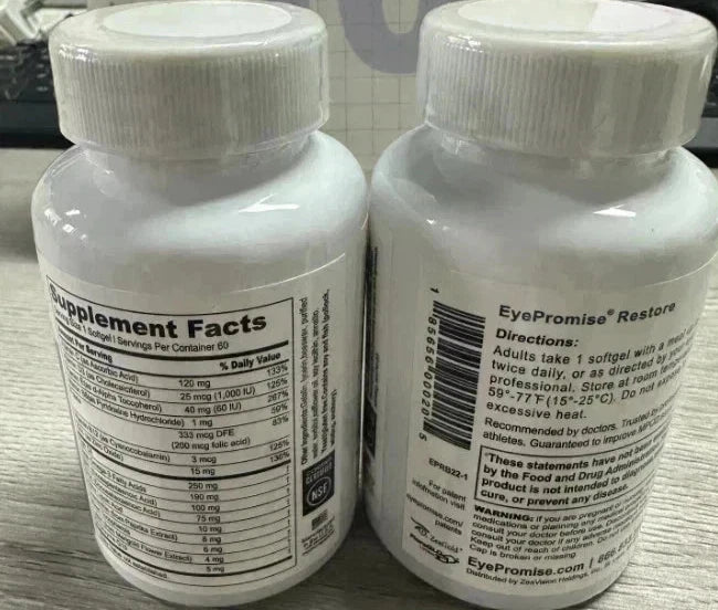 3 Pack EyePromise Restore Macular Health Supplement 180 Softgels NEW SEALED USA