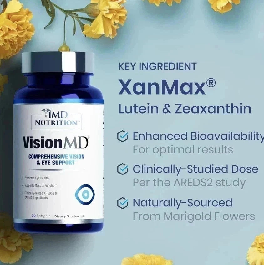 2 pack MD Nutrition Vision MD Eye Vitamin CARMIS - Eye Supplement 30 Softgels.