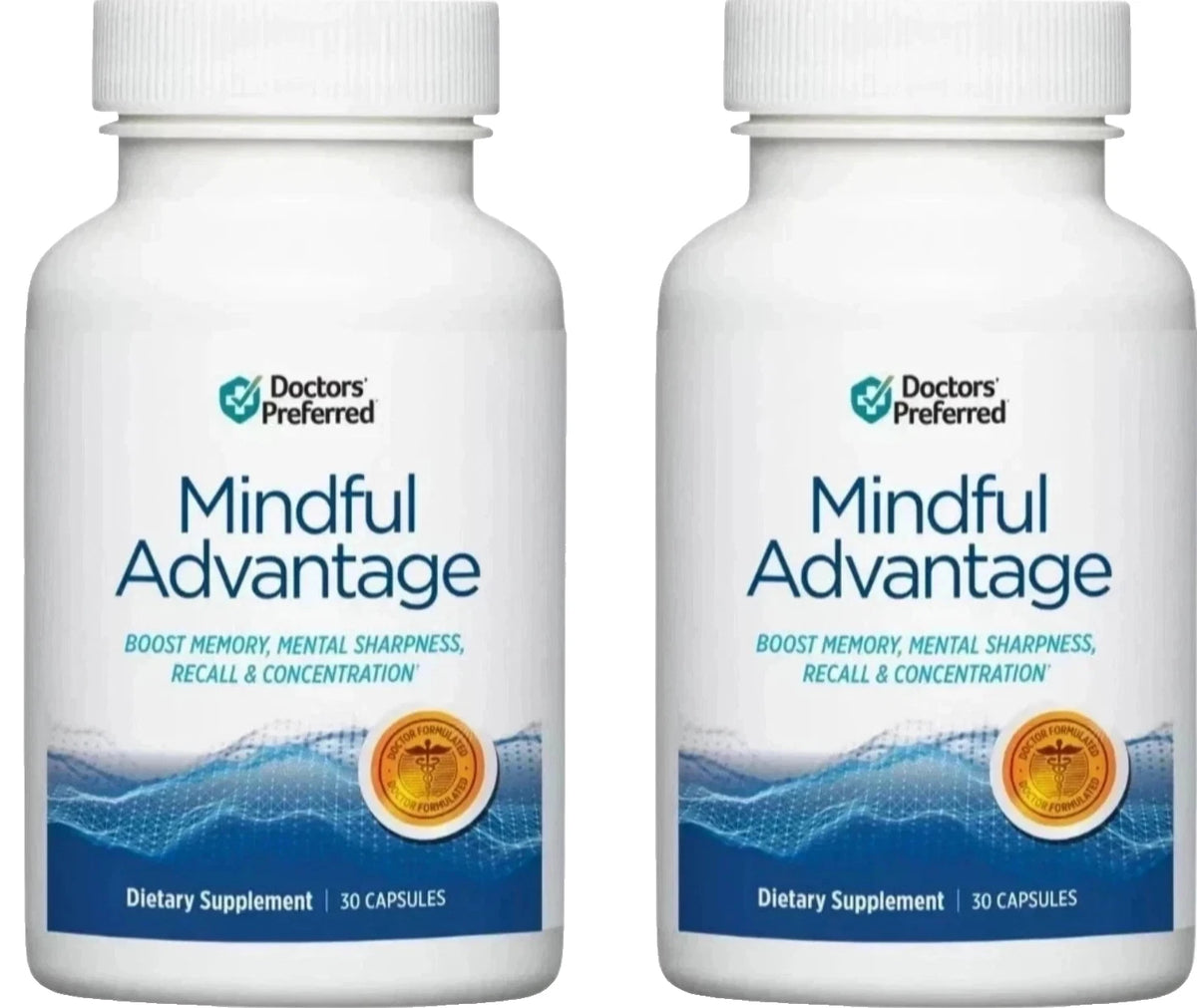 2 Pack Mindful Advantage Brain Memory Focus Supplement - 30 Caps - Expiry 2028