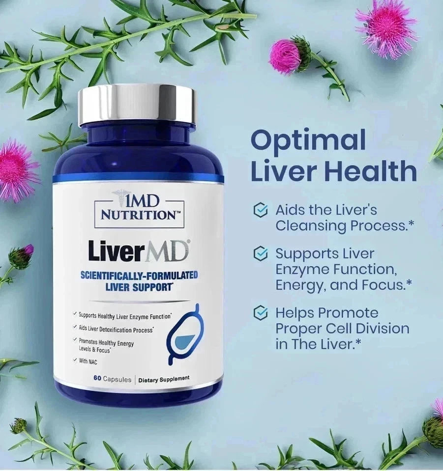 2 Packs 1MD Nutrition LiverMD - Liver Support Supplement New | Exp 11/2027