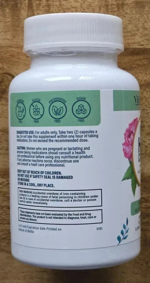 1 Pack Vital Hair Complex Hair Growth Vitamins for Women & Men Biotin NEW