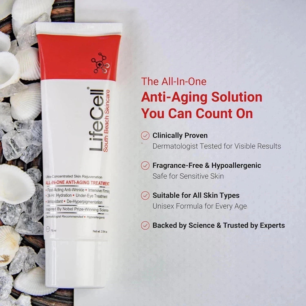 New Live Cell South Beach Skincare All-In-One Anti-Aging Treatment 2.54 oz