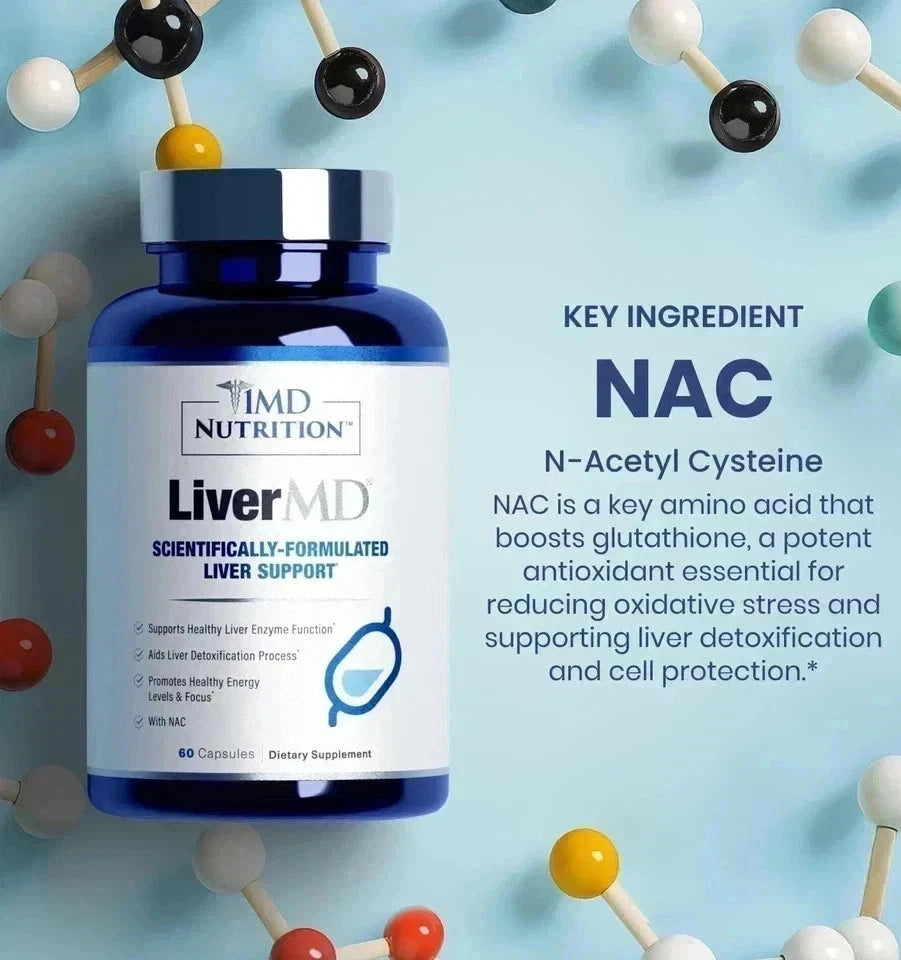2 Packs 1MD Nutrition LiverMD - Liver Support Supplement New | Exp 11/2027