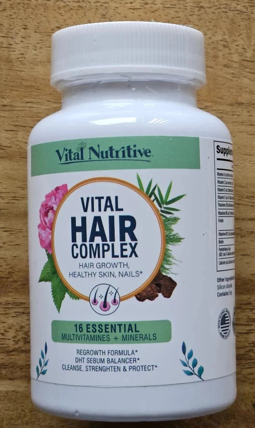 3 Pack Vital Hair Complex Hair Growth Vitamins for Women & Men Biotin