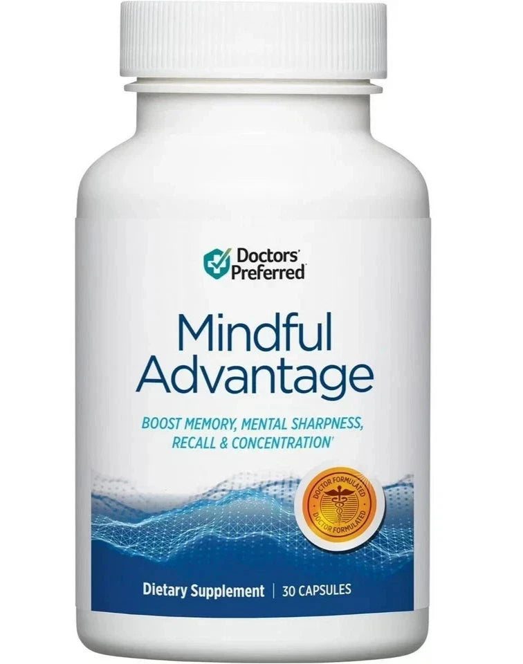2 Pack Mindful Advantage Brain Memory Focus Supplement - 30 Caps - Expiry 2028