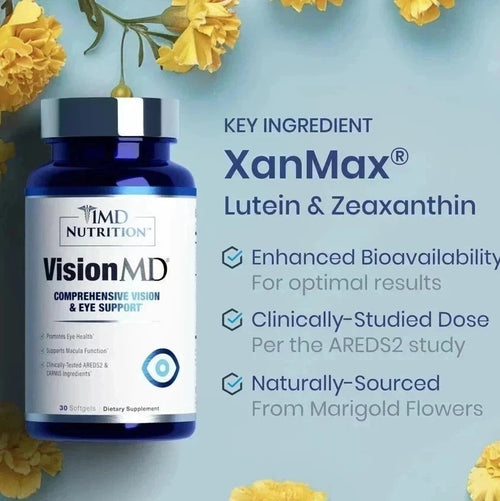 2 pack MD Nutrition Vision MD Eye Vitamin CARMIS - Eye Supplement 30 Softgels.