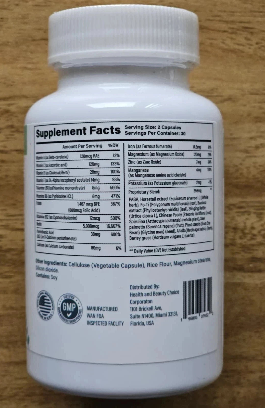 3 Pack Vital Hair Complex Hair Growth Vitamins for Women & Men Biotin