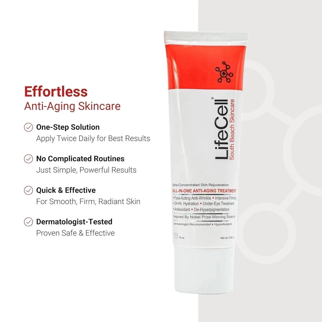 New Live Cell South Beach Skincare All-In-One Anti-Aging Treatment 2.54 oz
