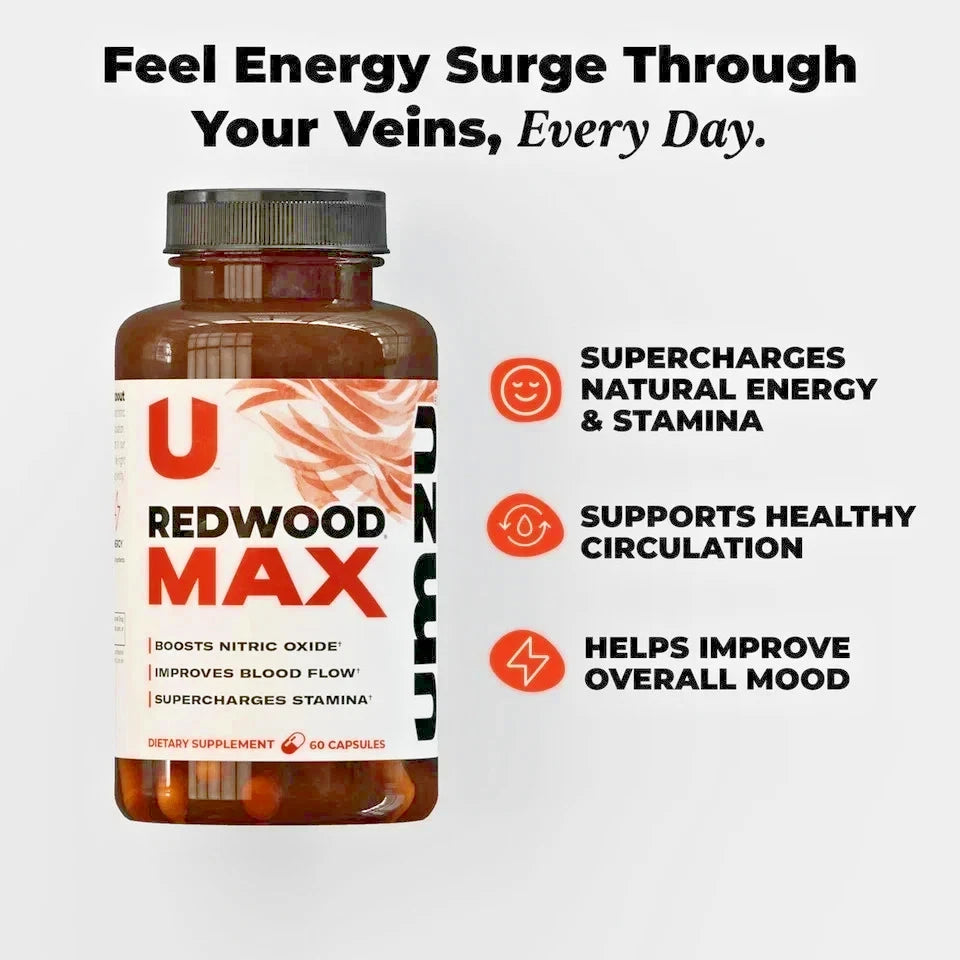 UMZU Redwood MAX 60 Capsules | Boost Nitric Oxide, BlUMZU ood Flow & Stamina USA