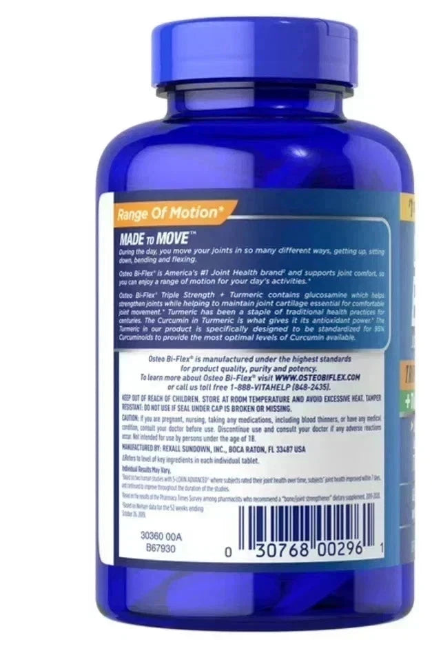 2 PACK Osteo Bi-Flex Joint Health, Triple Strength + Turmeric (220 Ct.) X 2= 440