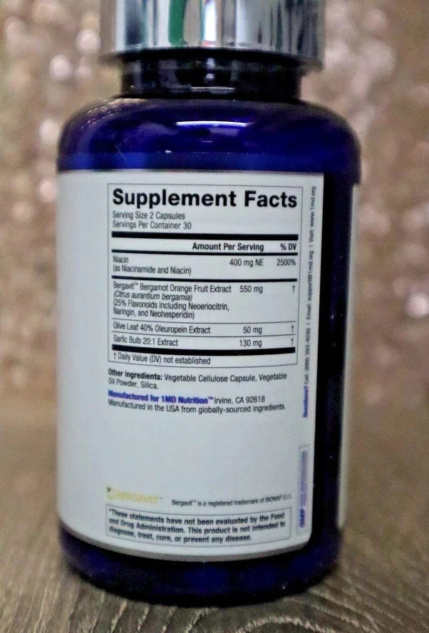 2 Pk 1MD CholestMD Promotes Cholesterol Health New Sealed 60 Capsules