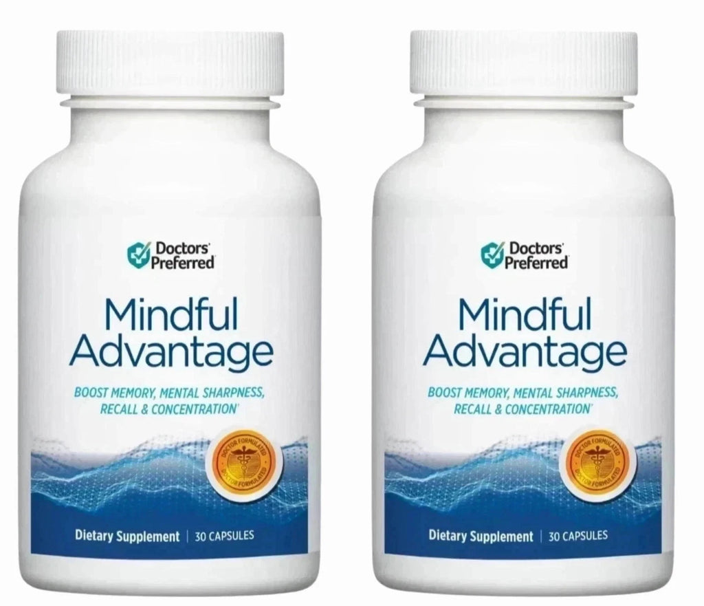 2 Pack Mindful Advantage Brain Memory Focus Supplement 30 Caps - Expiry 2028