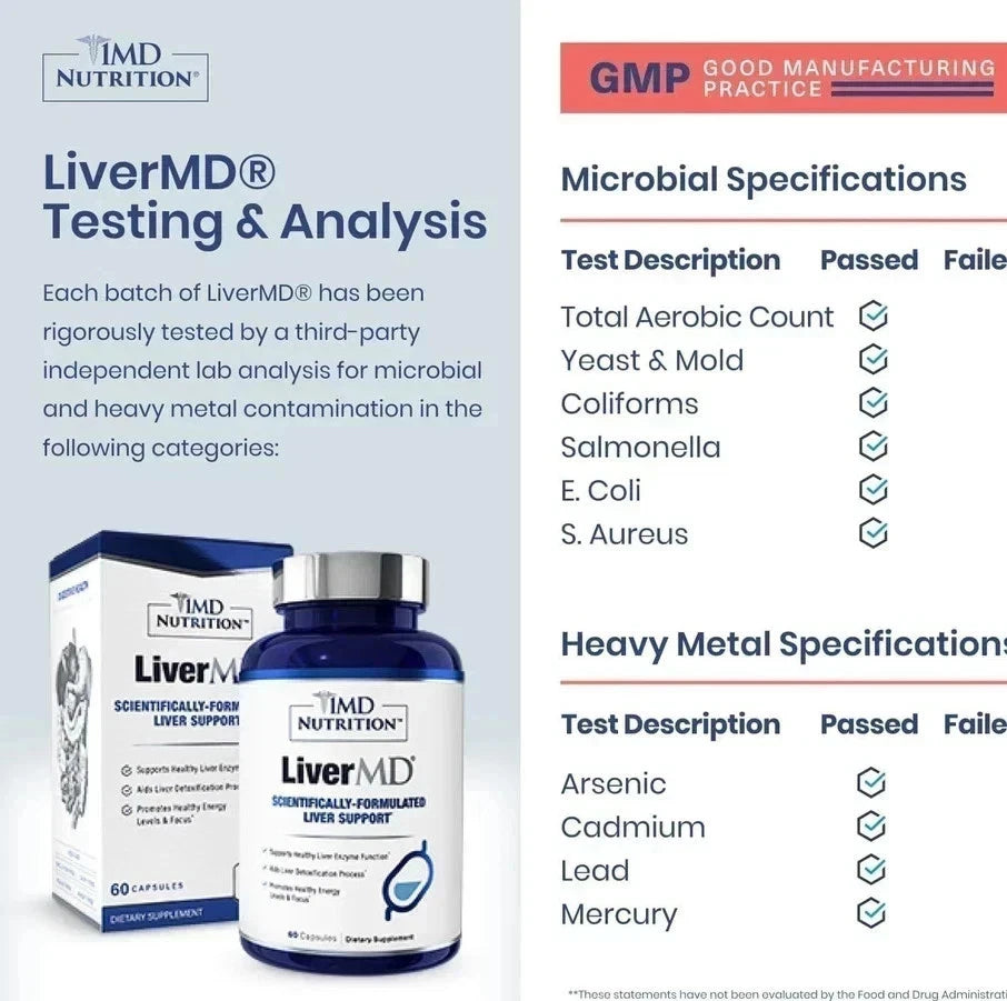 3 Packs 1MD Nutrition LiverMD - Liver Support Supplement 180 Capsule Exp 12/2027