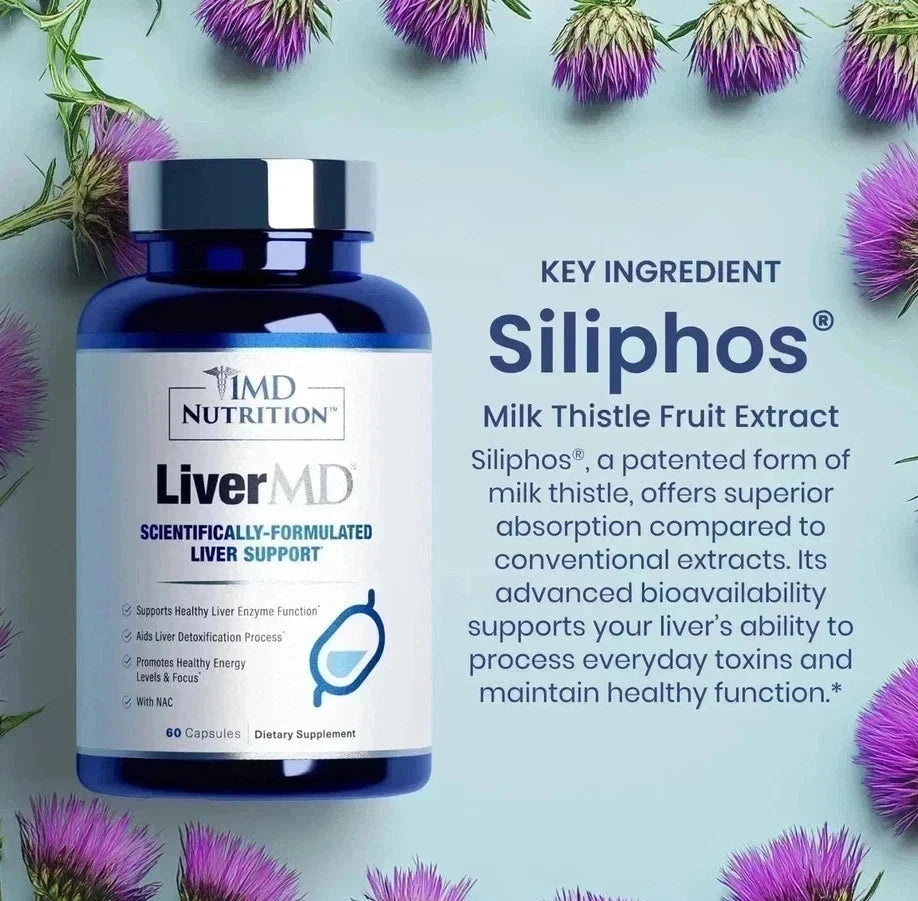 3 Packs 1MD Nutrition LiverMD - Liver Support Supplement 180 Capsule Exp 12/2027