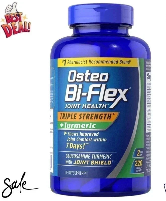 Osteo Bi-Flex Triple Strength with TURMERIC / 220 ct. / NEW & SEALED / Exp 2028