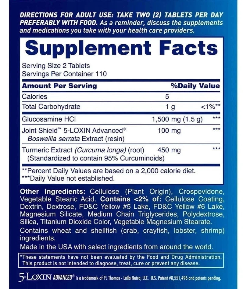 Osteo Bi-Flex Triple Strength with TURMERIC / 220 ct. / NEW & SEALED / Exp 2028